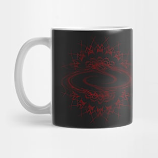 Red Lace Swirl pattern Mug